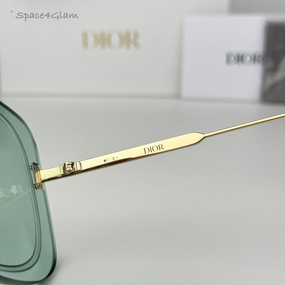 Dior Women Sunglasses Gold Green Women Square ULTRADIOR SU B0O0 BRAND NEW - Picture 6 of 11